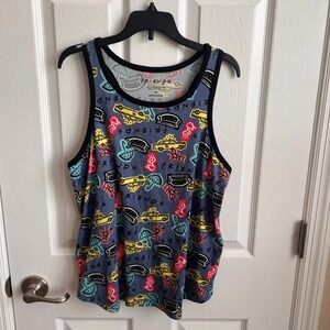 Friends TV Show Tank Top Sleeveless Graphic Print Medium Sleepwear Cozy‎ Retro